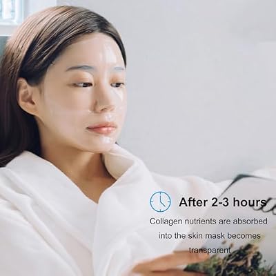Collagen Face Mask - Hydrating Overnight Collagen Face Mask Deep Collagen Anti Wrinkle Lifting Mask - Pure Collagen Films for Improve Elasticity Firming And Moisturizing (4 pcs/1 Box)
