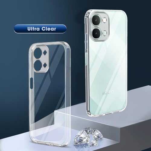 Image of Jkobi Silicone Back Cover Case for Vivo iQOO Z11x 5G (Clear Shockproof Case with Camera Protection | Soft and Flexible | Transparent)