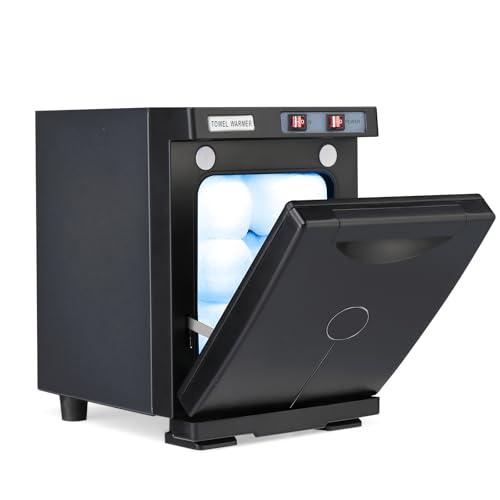 Bonnlo Professional Hot Towel Warmer Cabinet, 5L Large Towel Heater for Facial Spa, Hair Beauty, Massage, Salon Equipment and Home (Black, 5L)