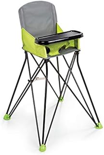 Summer Pop ‘n Sit Portable Highchair, Green - Portable Highchair For Indoor/Outdoor Dining – Space Saver High Chair with Fast, Easy, Compact Fold, For 6 Months – 45 Pounds