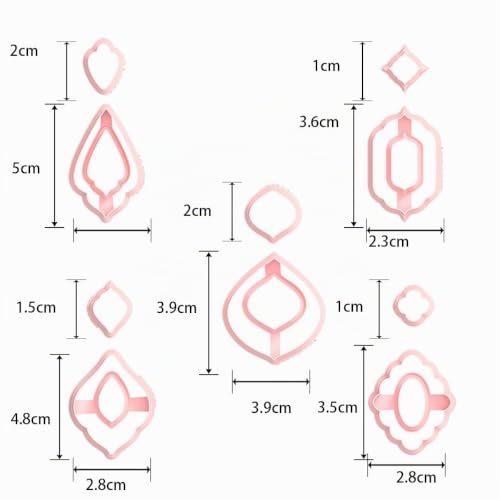 Miniatura 7 de Tiardey Juego De Cortadores De Arcilla Polimérica Con 12 Formas Florales Para Aretes, Para Hacer Joyas De Arcilla Polimérica, Cortador De Formas Orgánicas Para Aretes.