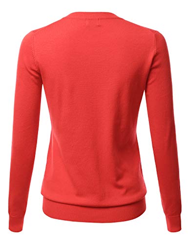 Image of LALABEE Women's Crew Neck Gem Button Long Sleeve Soft Knit Cardigan Sweater