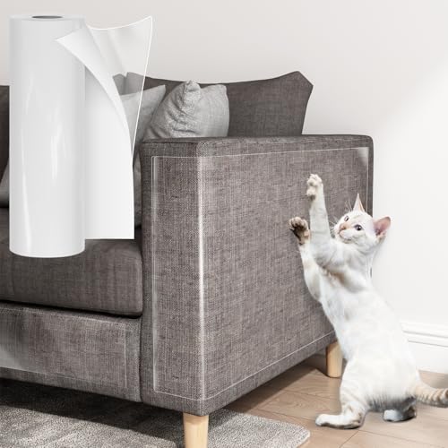 Protetores de móveis de arranhão para gatos de 400 cm x 29 cm, protetor de sofá adesivo de um lado p