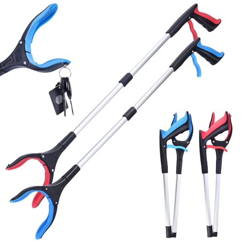 Matthew 2-Pack Grabber Reacher Tool 32 Foldable Pick Up Stick Grabbers for Seniors Lightweight Leaf Trash Picker Upper Grabber Tool Surgery Recovery Gifts Elderly Must Haves