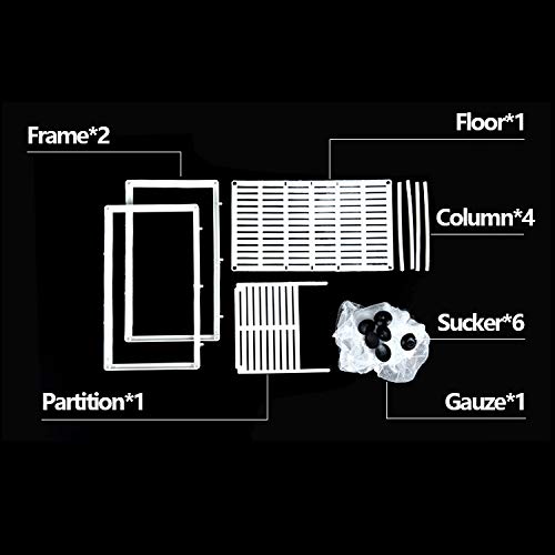 Aquarium Fish Breeder Box Hatching Incubator Isolation Box 3 Rooms Fish Breeding Box With Sucking Disc Fish Hatchery Equipment For Fish Tank Baby Fishes Shrimps Guppy Fishes Clownfishes Large Size #TOP2