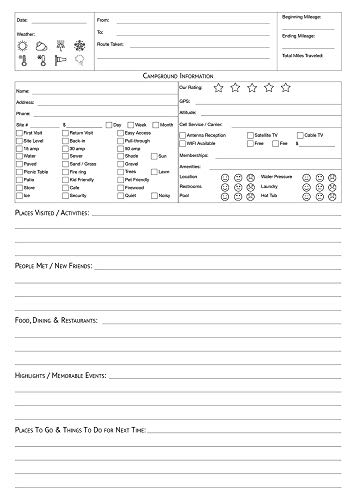 image for Camping Journal & RV Travel Logbook, Vintage Camper Journey: Road Trip