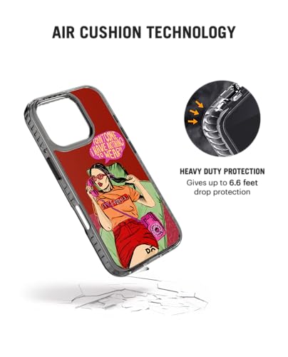 Image of DailyObjects Anti Social Babe Stride 2.0 Magnetic Case Cover Compatible with iPhone 16 Pro Max | Wireless Charging Slim Back Cover | 2 Layer Edge Protection & Shockproof