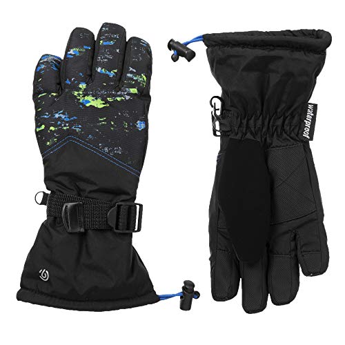 champion ski gloves - C9 Champion unisex child C129a Cold Weather Gloves, Black Camo, Boys 4 7 US