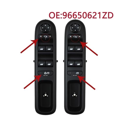 Interrupteur lève-vitre 6490X6 principal pour commande de vitre Peugeot 5008 - 2