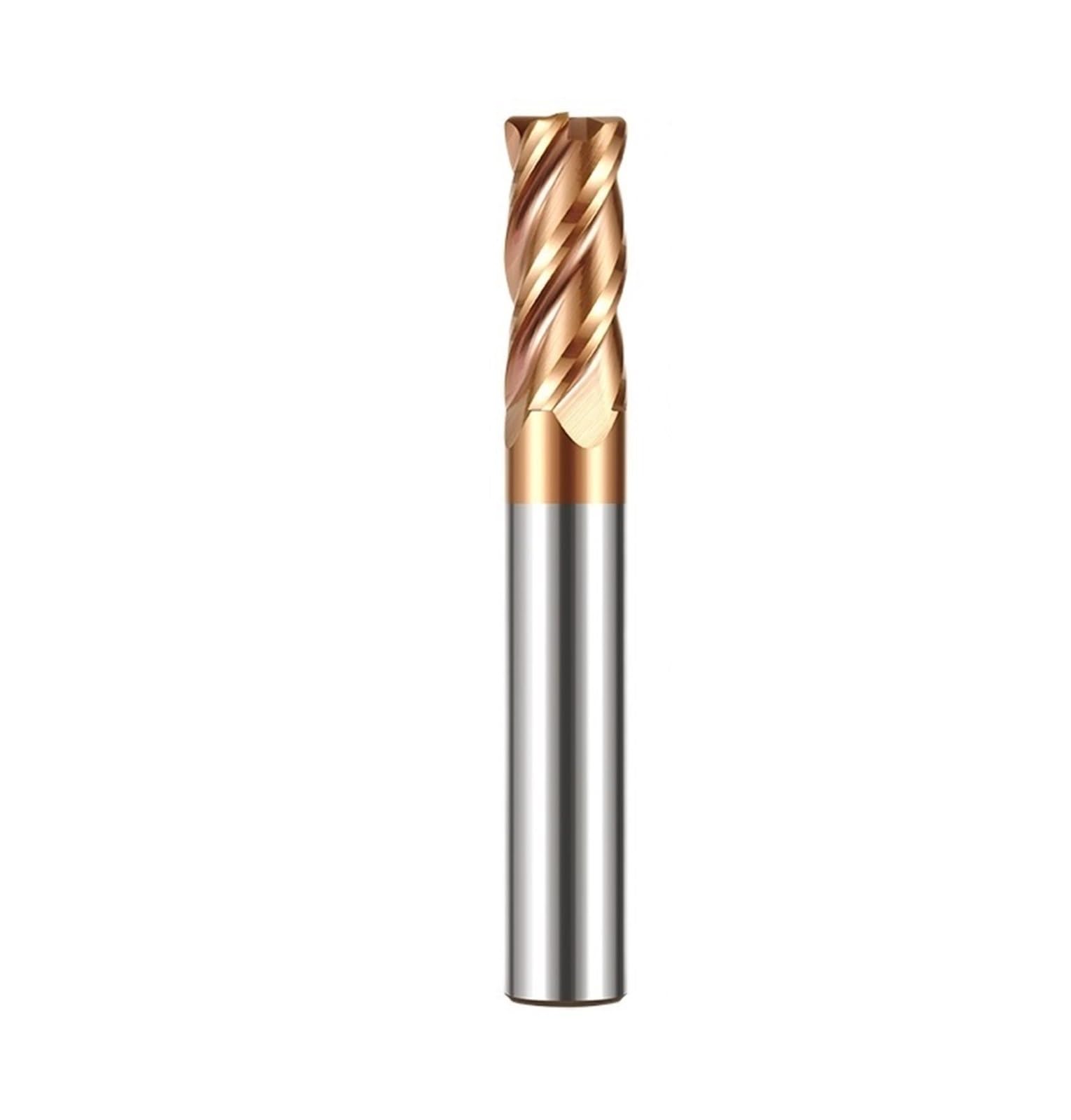 1pc Eckenradius Schaftfräser 4 Flöten CNC R Bullnose Cutter Wolframcarbid Stahl Metall Fräser Werkzeug R0.5 Oberflächenbearbeitung Schaftfräser(12R2X12X75)