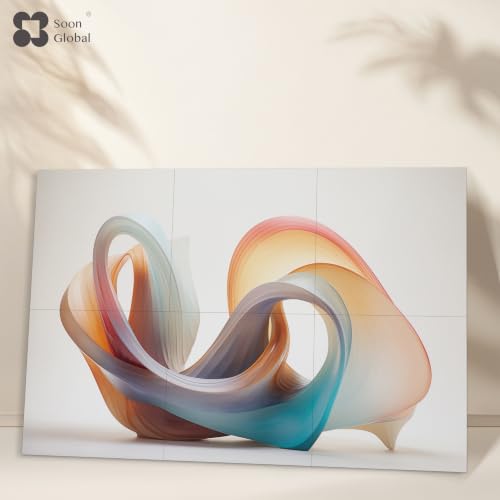 Image of Soon Global Acoustical Wall Panels, 72 X 48 Inches Art Acoustic Panels, Decorative Acoustic Panels, Acoustic Wall Panels, Sound Absorbing Wall Art, Fluid