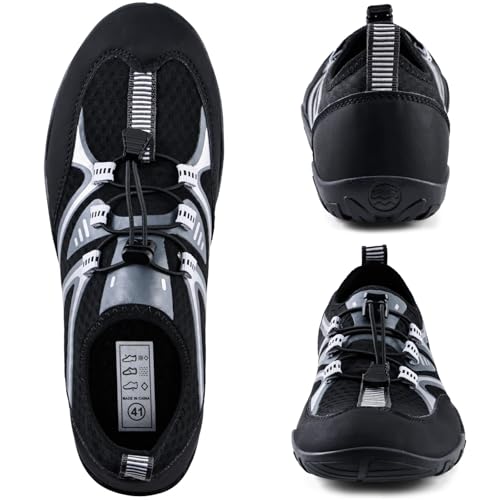 Image of WateLves Water Shoes Mens Womens Barefoot Beach Swim Shoes Quick-Dry Aqua Socks Pool Shoes for Surf Yoga Water Aerobics