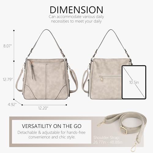 Image of TANTOMI Hobo Crossbody Bags for Women Vegan Leather Purses and Handbags Bucket Bags Ladies Shoulder Purses for Everyday