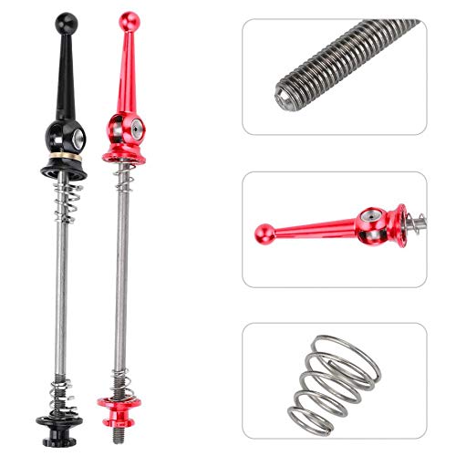 Catazer Ultralight Titanium Bicycle Qr Skewer 48G Ti-Axis Quick Release Mtb Road Bike Bicycle Quick Release Set (Black) #TOP3