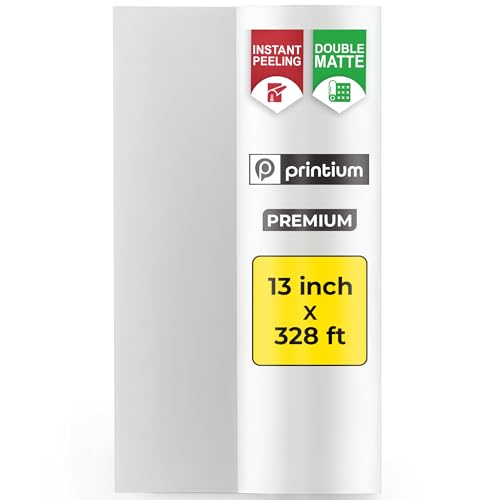Printium DTF Transfer Film Roll | 13 inch x 328 ft Premium A3+ | Instant Hot & Cold Peel | Double Matte Anti-Static PET | Heat Transfer Paper | ET8550 L1800 XP15000 XP600 R1390 I3200 4720 TX800 P800