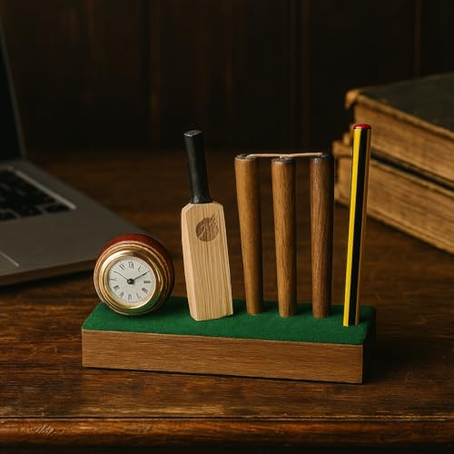 Reloj de escritorio CRICKET-GIFTS con soporte para bolígrafo y lápiz 6