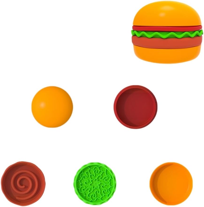 Slow Eating Interactively Pet Bowls Stackable 5 Layer with Rubberized Bottom