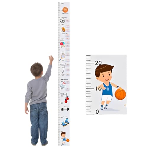 IEBTWN 1 Pièce Toise Murale Enfant Stickers Muraux: Sticker Mural Auto-Adhésif Autocollant Mural De Croissance Mesure De La Hauteur Pour Chambre D'Enfant...