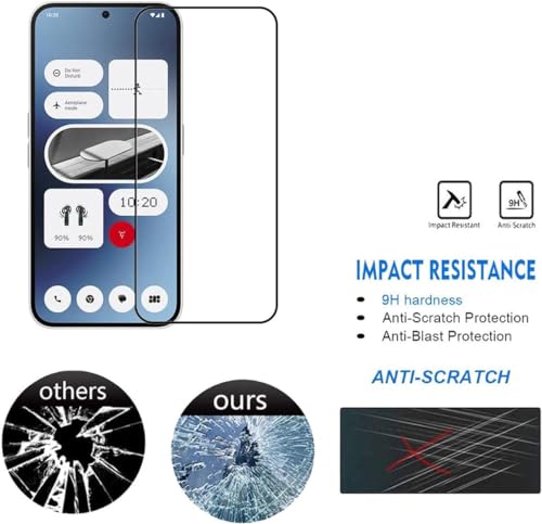 Image of Premium Tempered Glass Screen Protector Compatible for Nothing Phone 2A 5G / Nothing Phone 2 5G (6.7 Inch, Pack of 1) | Edge to Edge Coverage Full Protection With installation kit