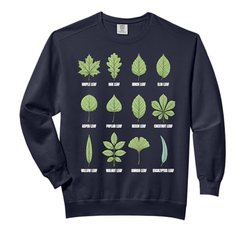 Types of Tree Leaves Botanical Chart Comfort Colors Adult Sweatshirt