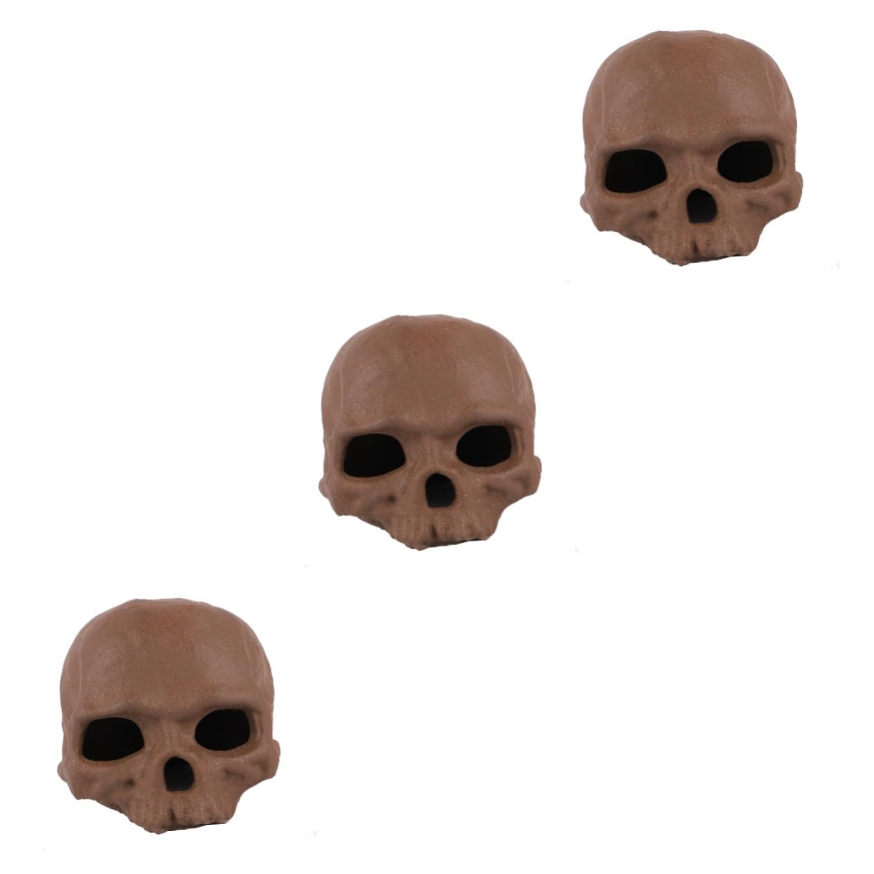 Sosoport 3stücke Skull Design Adornment Retro Pottery Ornament Für Aquarien Dekoration Langlebige Künstliche Schädeldesigns Als Versteck Für Fische Und Reptilien Für Aquatische
