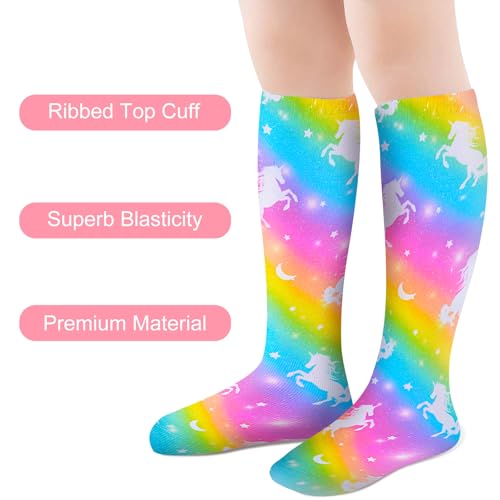 Kids Soccer Socks for Girls Toddler Soccer Athletic Sock Baseball Socks Toddler Knee High Sock for Sports2