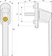 ABUS Fenstergriff abschließbar FG110, weiß, 59221