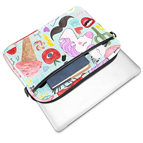 Housse ordinateur portable 14 pouces antichoc imprimé licorne rose - 2