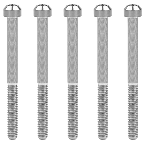 Image of Titanium Torx Square Head M6 x 10 15 20 25 30 35 40 45 50 60 65 70 80mm Screw Pack of 5 (Normal Titanium, M6x70mm)