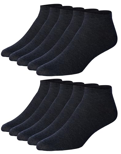 JAMES FIALLO Men's 10 Pairs Classy Extra Lightweight Colorful Patterned Low Cut Size 10-13