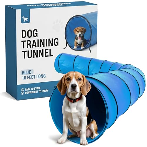 Houseables Dog Tunnel, Dog Agility Tunnel, Agility Equipment, Puppy Obstacle