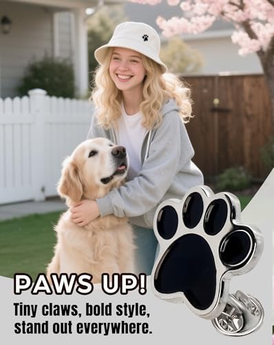 50 Pcs Dog Pins, Tiger Paws - 1" Paw Print Animal Mascot Pin for School Awards, Band, Hats, Backpack, Bags & Clothes4