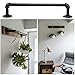 Sumnacon 16 Inch Industrial Iron Pipe Towel Rack Holder - Heavy Duty Rustic Hand Towel Bar, Vintage Style Grab Bar/Door Handle for Bathroom, Kitchen with Screws, Black
