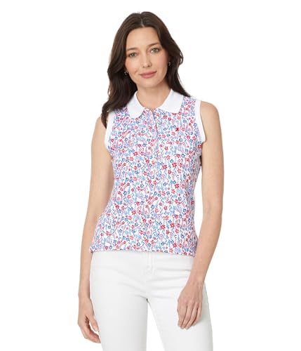 Polo femme Tommy Hilfiger sans manches ditsy floral haut été respirant