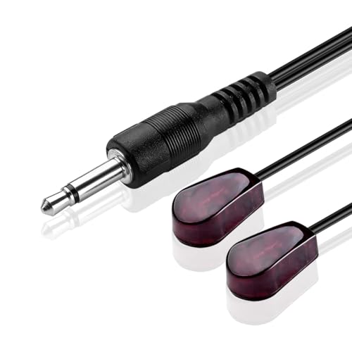 TNP IR Extender Emitter Cable 10 ft - Dual Head 3.5mm Jack Infrared Wire for IR Repeater System Xbox One AV Receiver Cable Box Remote Control for Hidden Devices TV Sensor Extender Extension 2-IR Eye