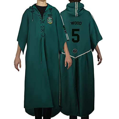 Cinereplicas - Harry Potter - Robe Quidditch Personnalisée - Licence Officielle - Serpentard - Adulte L