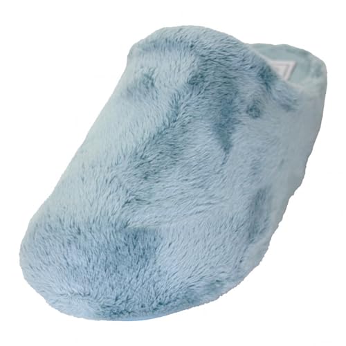Chaussons d winter ouverts MARPEN en fourrure douce pour femme bleu taille 37