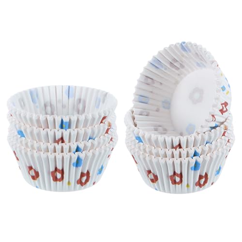 QUARKZMAN 200 Contadores de Moldes para Magdalenas Moldes para Magdalenas de Flores Tamaño Estándar Papel para Moldes para Magdalenas Envolturas a Prueba de Grasa para Fiestas Bodas