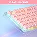 Gaming Keyboard and Mouse Combo, MageGee K1 RGB LED Backlit Keyboards with 104 Key Computer Gaming Keyboard for PC/Laptop (Pink)