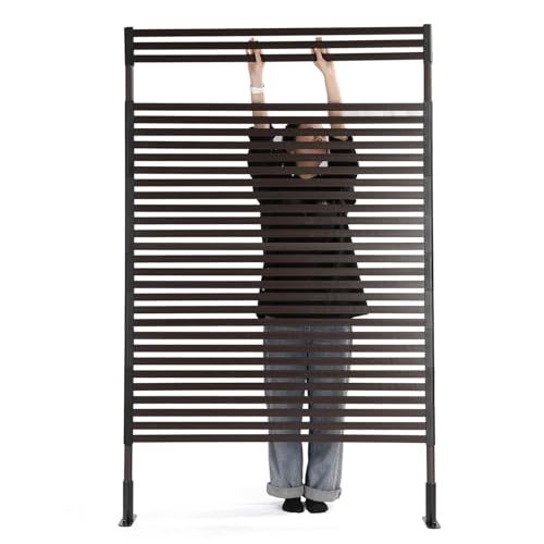 Brise-Vue extérieur, clôture d'intimité autoportante en métal, Tubes et Panneaux en Acier galvanisé, clôture décorative for Patio, Cour, Jardin et Balcon(60x90cm (23.62x35.43in))