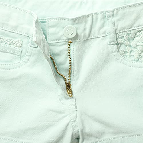Image of Max Girls Solid Woven Shorts with Lace Detail