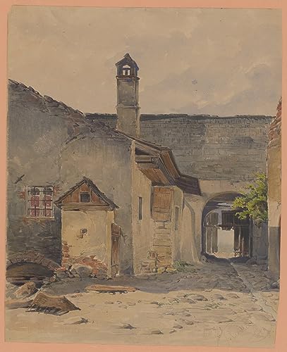 Imagen de lienzo Patio viejo Friedrich Carl Von Scheidlin decoracion elegante para salon y salon