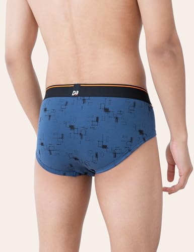 Image of DAMENSCH Men's Regular Fit Printed Cotton Briefs | Combed Cotton, Stretchy Fabric, Anti-Bacterial and Microfibre Waistband