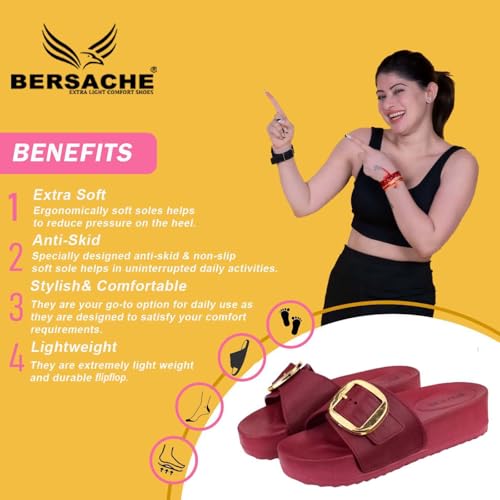 Image of BERSACHE Extra Soft Classic Casual with Regular wear with Ultra Soft & Flexibility Technology Flipflop for Women's