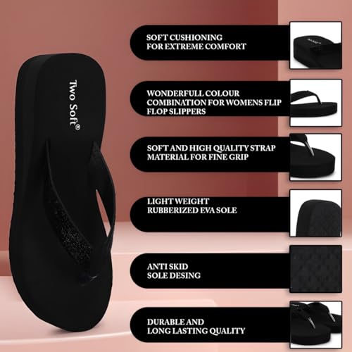 Image of BestWomen Slipper Stylish Comfortable Lightweight Soft Flaxsible Casual Flip Flop /Girls fancy chappal BZ1-P2 009
