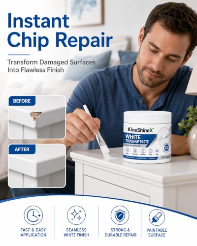 White Furniture Touch-Up Paste, White Paint for Furniture and Floor, 40g miniatura 7