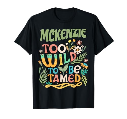 MCKENZIE Nombre Cute Retro Girls Wildflower MCKENZIE Nombre Camiseta