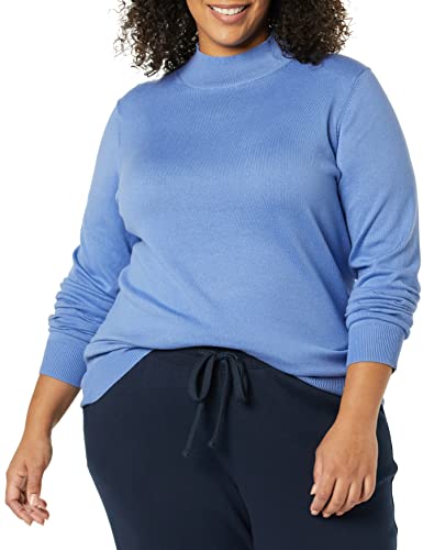 Image of Amazon Essentials Women's Lightweight Mock Neck Pullover Sweater, Regular Fit (Available in Plus Size)
