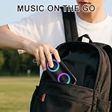 Hupoaf Bluetooth Speaker with Powerful 360° Stereo Sound & Bass, 2025 Speakers Wireless Bluetooth 5.3 with Colourful RGB Lights, IPX7 Waterproof Portable Outdoor Speaker for Home/Party/Travel/Gift - Image 7