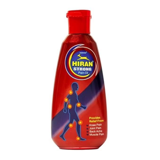 Hiran Strong Pain Relief Oil, 40ml Bottles, Pack of 1, Get Relief from Knee, Back & Joint, Shoulder, Muscle Pains, Long Lasting Relief oil